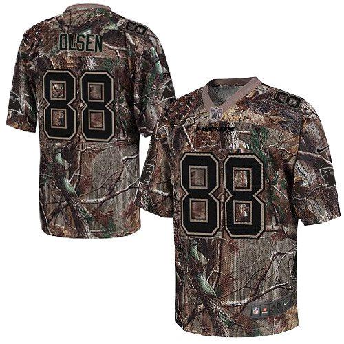 Nike Panthers #88 Greg Olsen Camo Men's Stitched NFL Realtree Elite Jersey - Click Image to Close